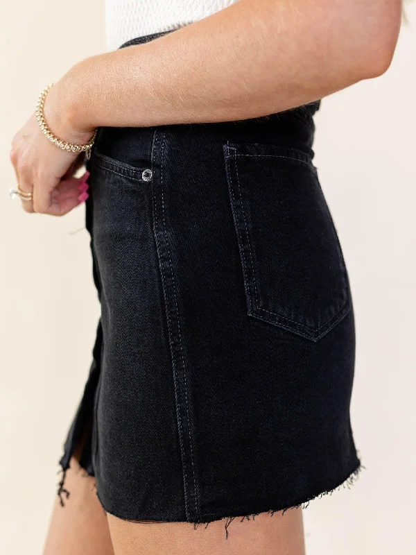 Rails Inked Raw Hem The Canyon Denim Skirt