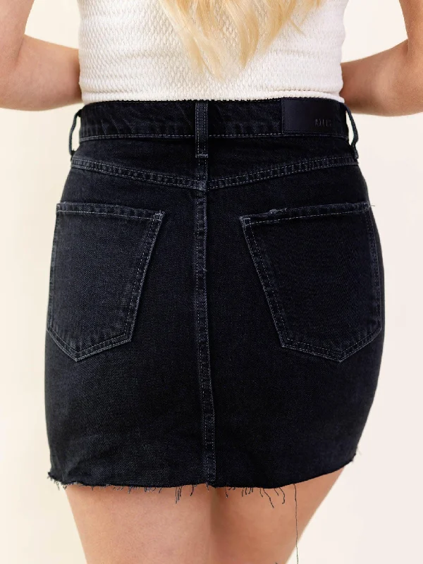 Rails Inked Raw Hem The Canyon Denim Skirt