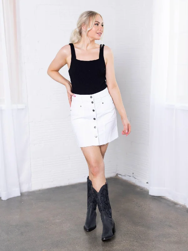 Rails Salt White The Canyon Denim Skirt