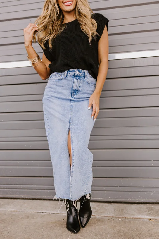 The Aliyah Denim Maxi Skirt