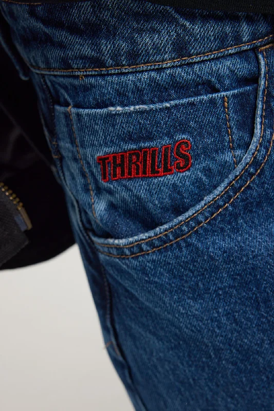 Thrills Big Slacker Wisdom Embro Jean Rinsed Blue