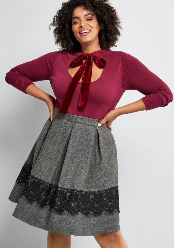 Whirl Record A-Line Skirt