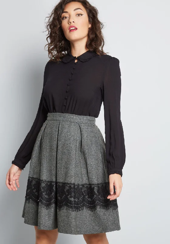 Whirl Record A-Line Skirt