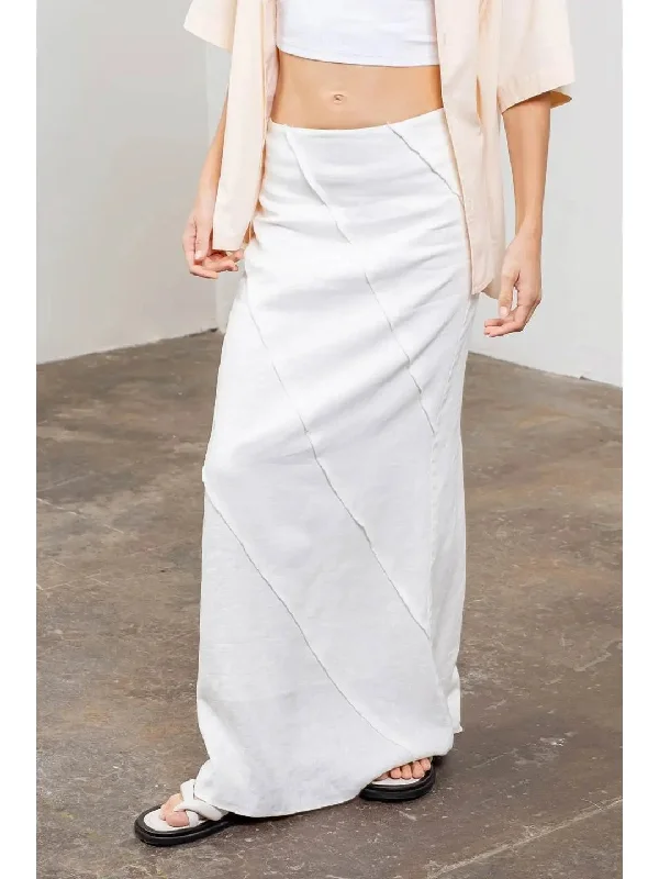 White linen skirt