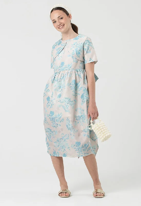 Your Favorite Items on Sale Now!Jacquard Lantern Dress With Cropped Jacket
