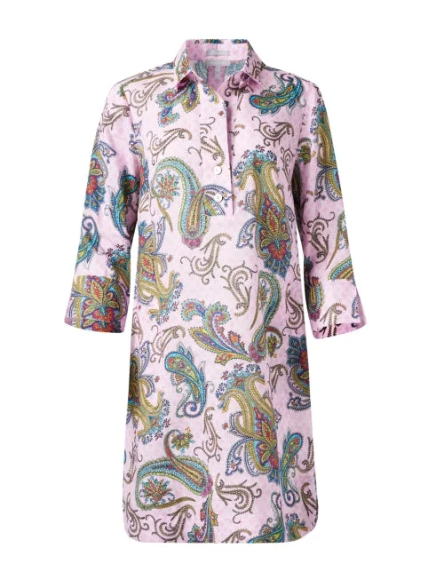 Exclusive Deals Just for You!Aileen Paisley Print Linen Dress