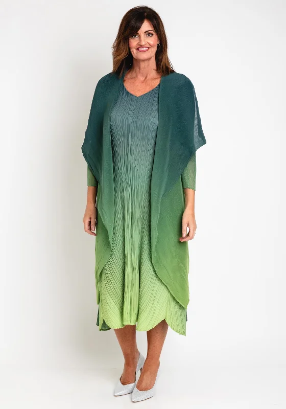 Limited Edition, Limited Price!Alquema Long Estrella Dress & Coat Set, Forest Ombre Limited Edition, Limited Price!Alquema Long Estrella Dress & Coat Set, Forest Ombre