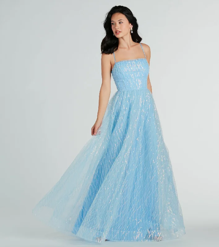 Unbeatable Prices!Amiyah Formal Sequin Tulle Corset A-Line Dress