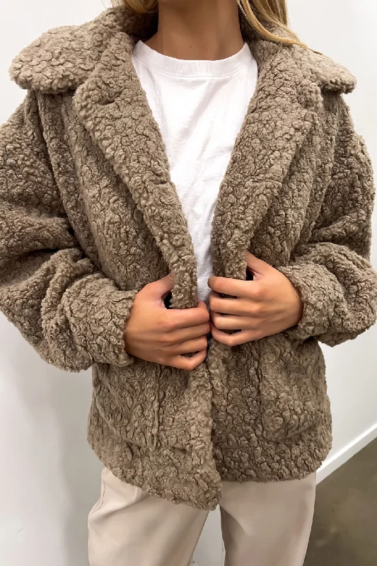 Enjoy Huge Discounts Now!Andrew Teddy Jacket Mocha