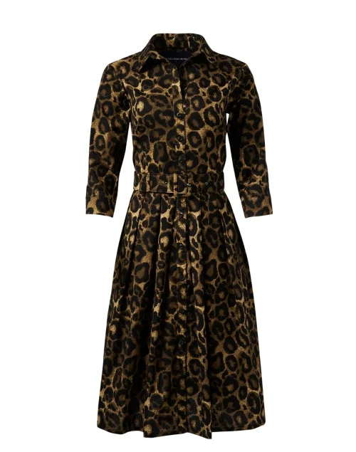 Best Deals Just for You!Audrey Leopard Print Stretch Cotton Dress
