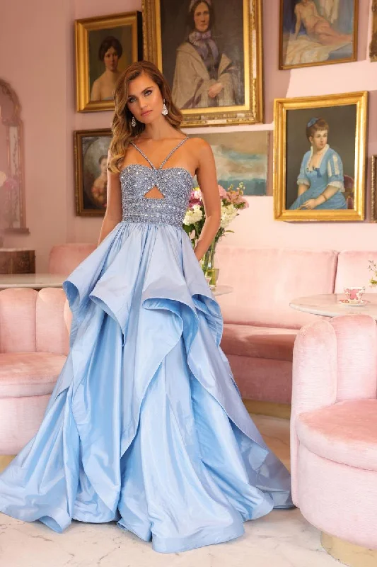 Huge Savings – Act Now!Ava Presley A-Line Ruffle Prom Dress 40054