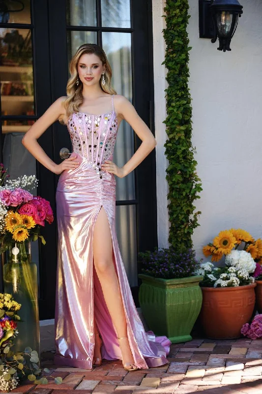 Get the Best for Less!Ava Presley Metallic Corset Cut Glass Prom Dress 40057