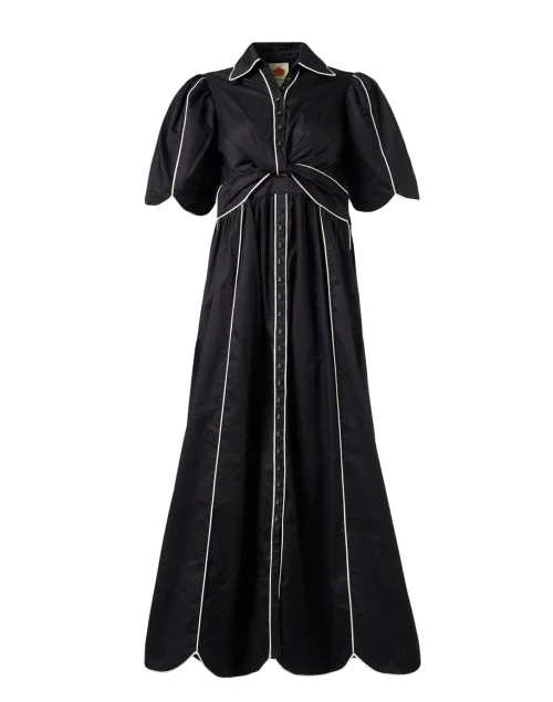 Time to Snag a Bargain!Black and White Cotton Shirt Dress