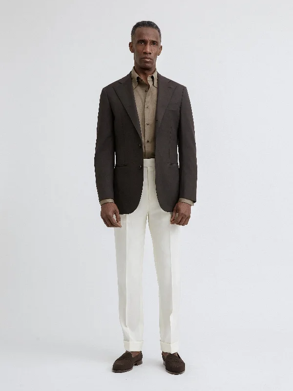 Mega Sale Happening Now!Brown S130 Wool Jacket