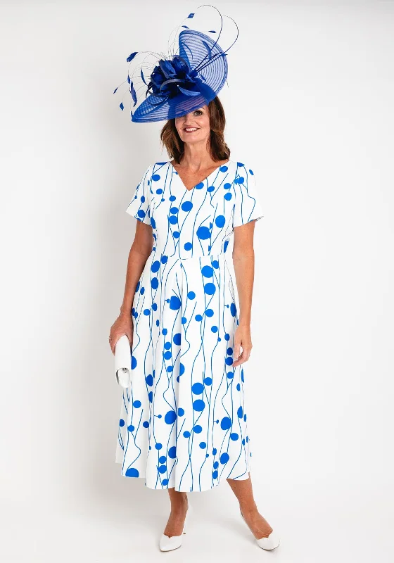 The Best Deals Won’t Wait!Cassandra Agatha Dual Print A-line Maxi Dress, Blue & White