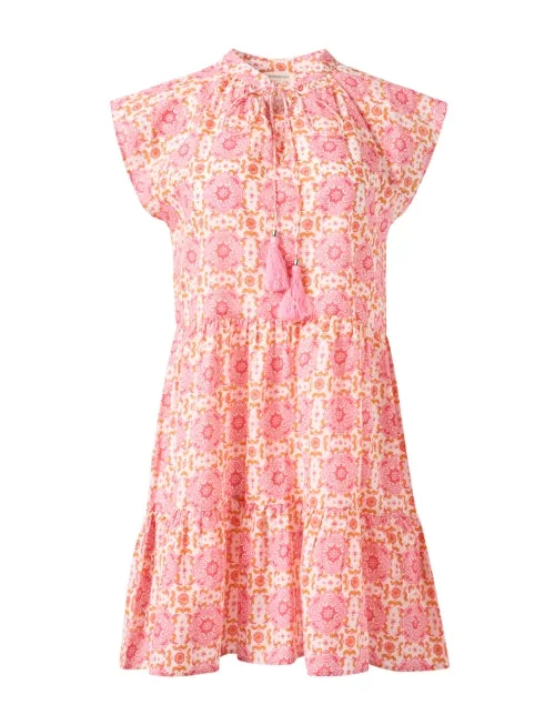 Save Like Never Before!Celia Pink Print Cotton Dress