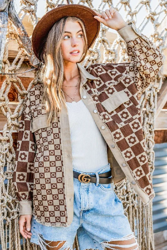Act Fast – Limited Time Savings!Checkerboard Jacket