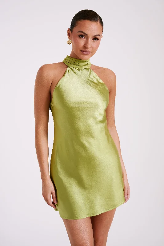 Act Fast – Limited Time Savings!Claire A Line Mini Dress - Parakeet Green