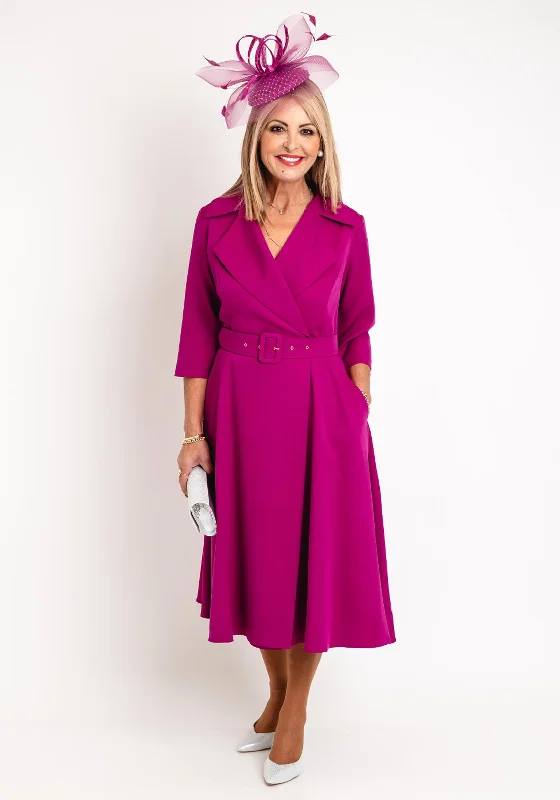 Only a Few Left – Order Now!Coco Doll Marci Wrap A-line Dress, Plum