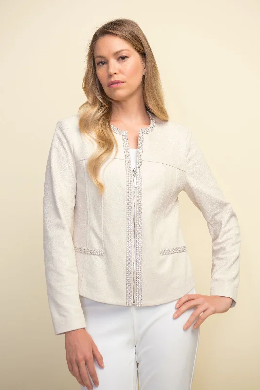 The Best Offers Are Here!Joseph Ribkoff Ecru, Zip Down Jacket