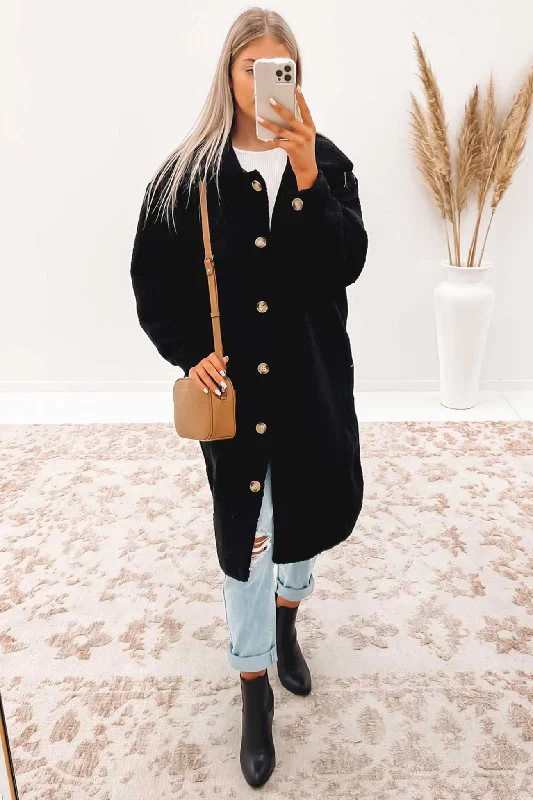 Get the Best for Less!Elara Teddy Jacket Black