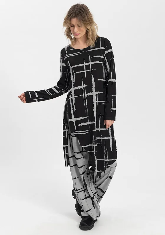 Hottest Discounts of the Year!Elsewhere Araras Bold Print Midi Tunic Dress, Black
