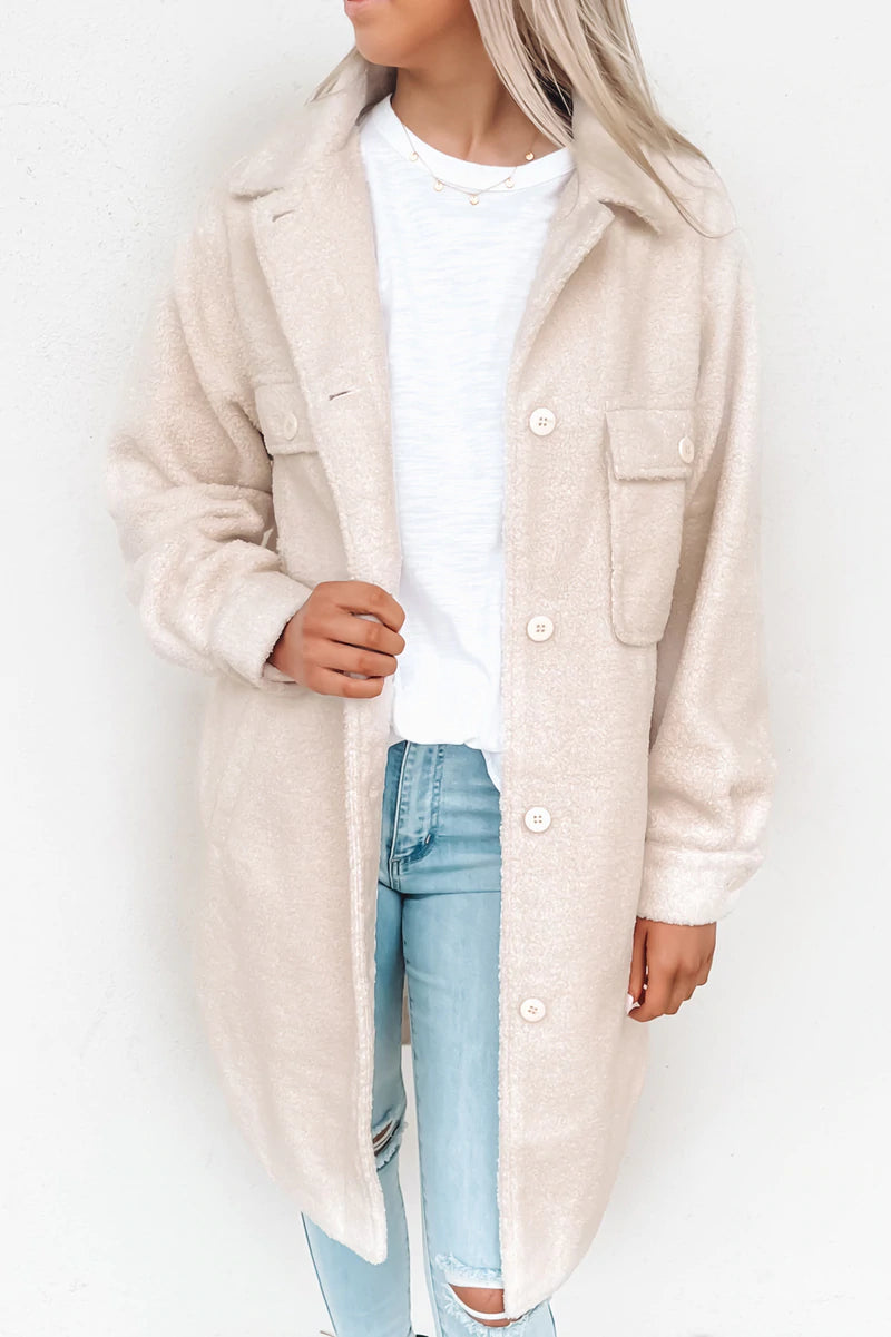 Flash Deals – Act Quickly!Faith Longline Shacket Natural