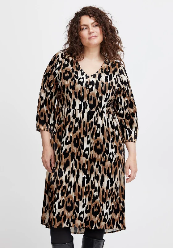 Hot Deals You Can’t Resist!Fransa Curve Elastic Waist Leopard Print Mini Dress, Tigers Eye Hot Deals You Can’t Resist!Fransa Curve Elastic Waist Leopard Print Mini Dress, Tigers Eye