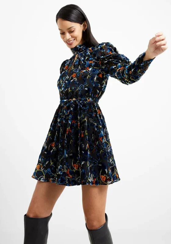 Exclusive Savings This Week!French Connection Avery Burn-Out Mini Dress, Blackout