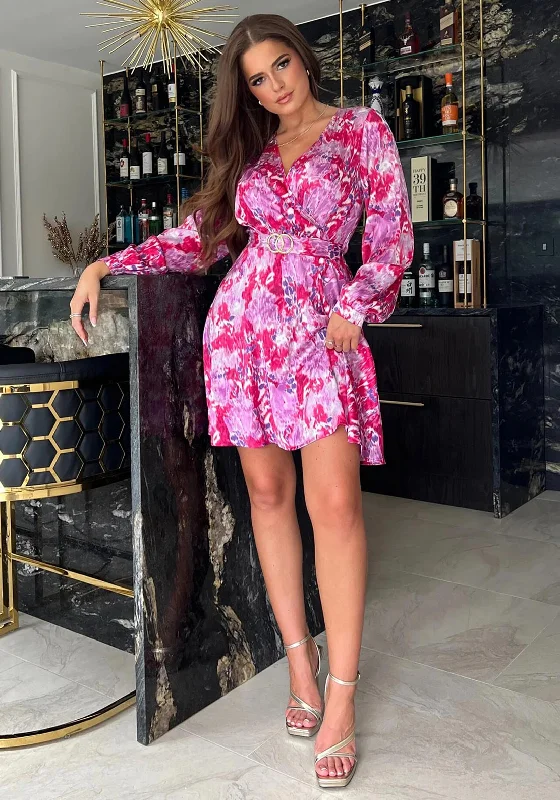 Unbeatable Prices!Girl In Mind Tammy Print Skater Mini Dress, Pink