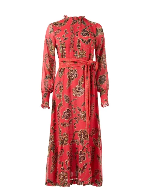 Price Drop Alert!Gwynn Red Floral Print Dress