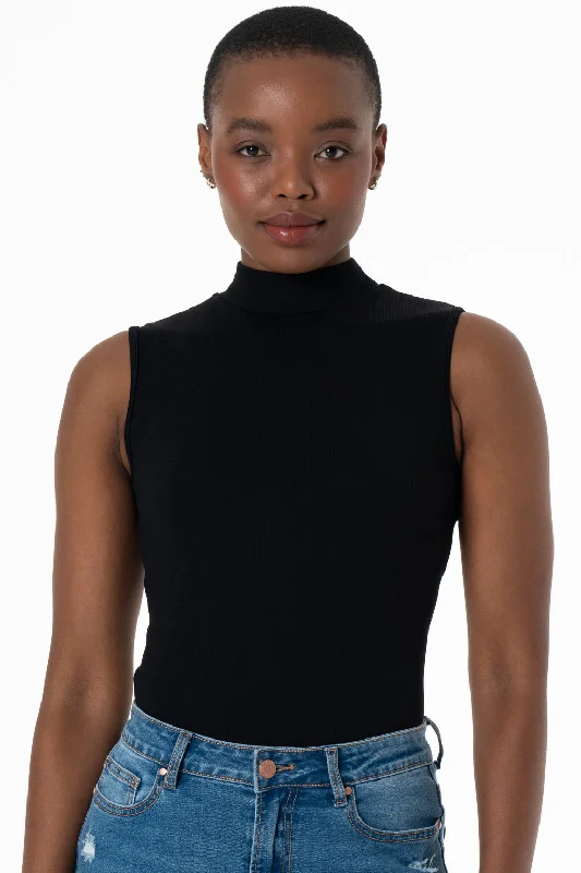 Your Wallet Will Thank You!Hi-Neck Bodysuit _ 143197 _ Black