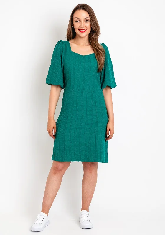 More Discounts, More Joy!ICHI Cevino Sweetheart Neckline Textured Mini Dress, Green