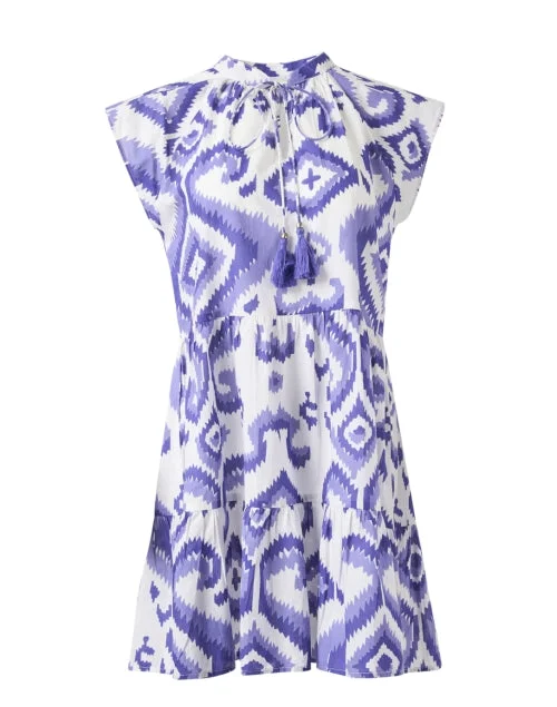 Find Your Perfect Deal Today!Purple Ikat Print Cotton Dress
