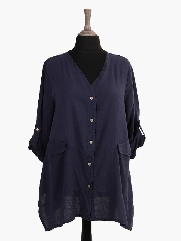Crazy Discounts Inside!Italian Linen Blend Top