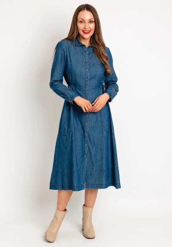 Flash Deals – Act Quickly!White Stuff Jade Denim Midi Shirt Dress, Mid-Wash Denim