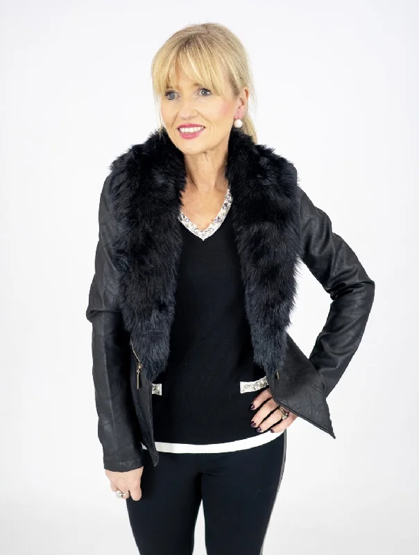 Time to Snag a Bargain!Joseph Ribkoff Faux Fur Jacket