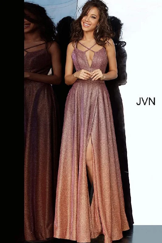 Massive Price Cuts!Jovani 4327 Long Metallic Prom Dress