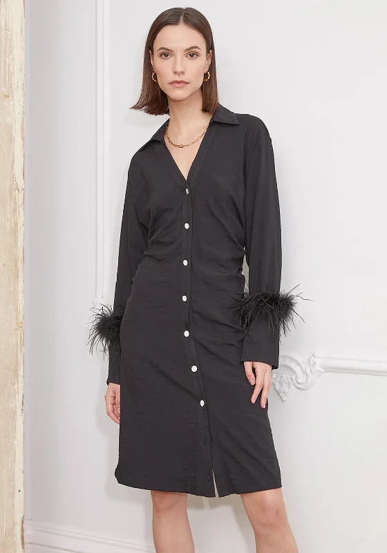 Today’s Deals, Tomorrow’s Regrets!Jovonna Rehon Feathered Sleeve Mini Dress, Black Today’s Deals, Tomorrow’s Regrets!Jovonna Rehon Feathered Sleeve Mini Dress, Black