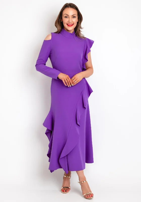 Sale Alert – Get Ready to Shop!Kameya High Neck Ruffle Detailing Maxi Dress, Lavender Sale Alert – Get Ready to Shop!Kameya High Neck Ruffle Detailing Maxi Dress, Lavender