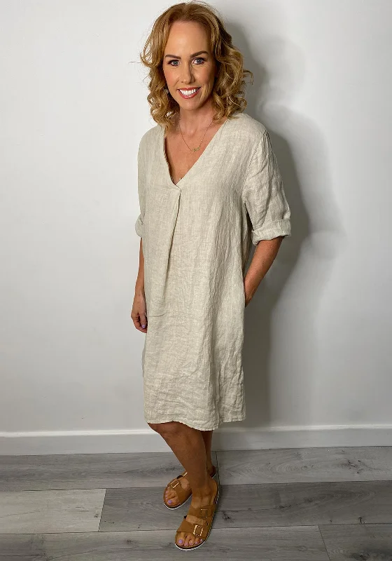 One Click Away from Big Savings!The Serafina Collection One Size Tunic Dress, Beige One Click Away from Big Savings!The Serafina Collection One Size Tunic Dress, Beige
