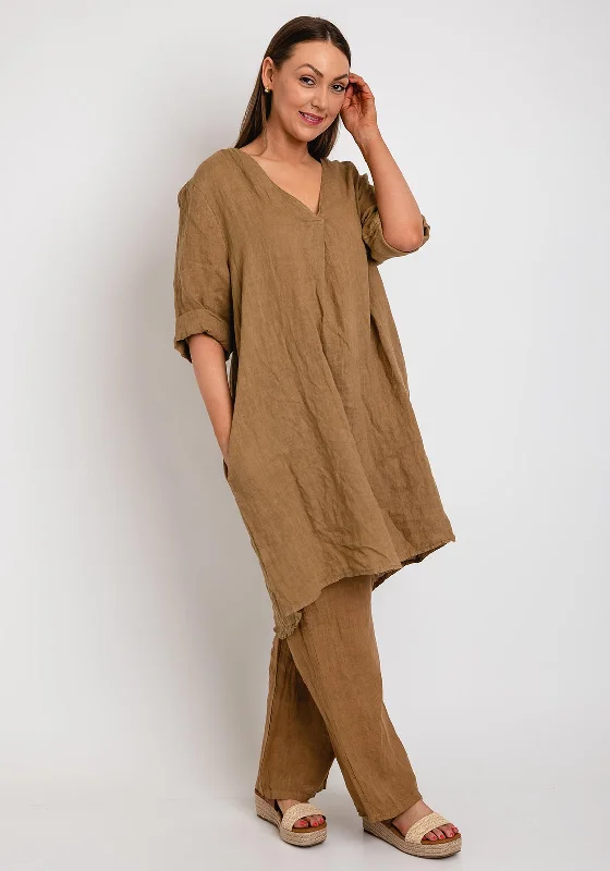 Save Up to 50% Off!Serafina Collection One Size Tunic Dress, Taupe