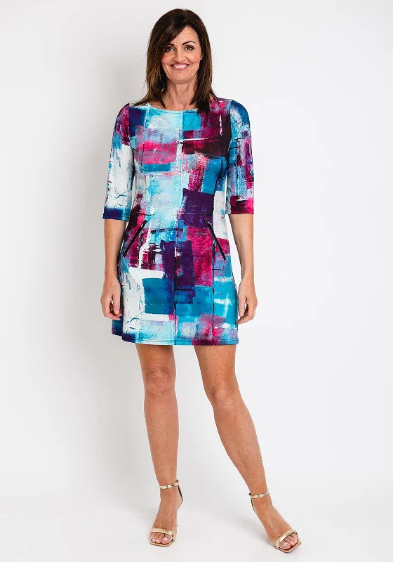 Score Huge Discounts Today!Serafina Collection Shift Mini Dress, Blue Multi
