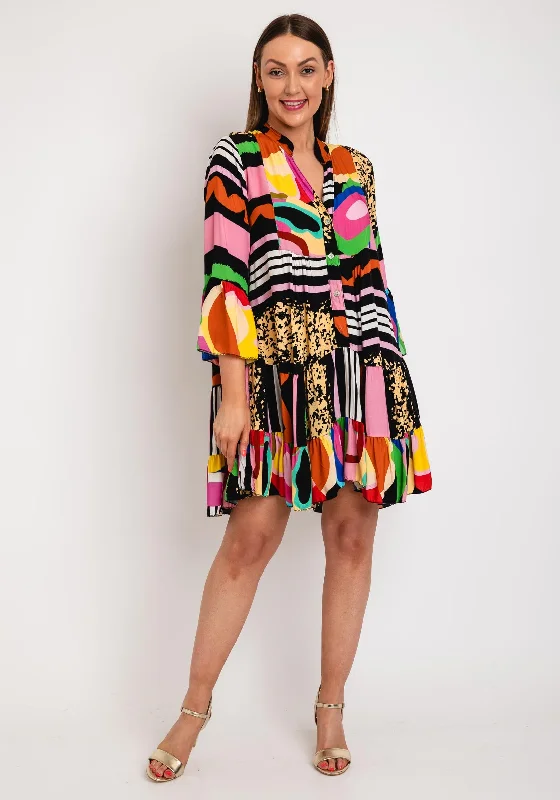 Get It Before It’s Gone!The Serafina Collection One Size Print Smock Dress, Black Multi Get It Before It’s Gone!The Serafina Collection One Size Print Smock Dress, Black Multi