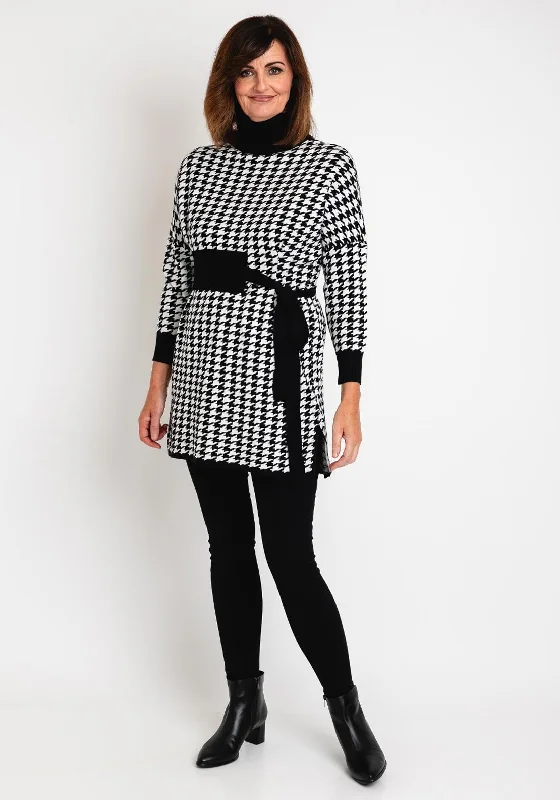Limited Time Offer!Serafina Collection Houndstooth Mini Jumper Dress, Black & White Limited Time Offer!Serafina Collection Houndstooth Mini Jumper Dress, Black & White