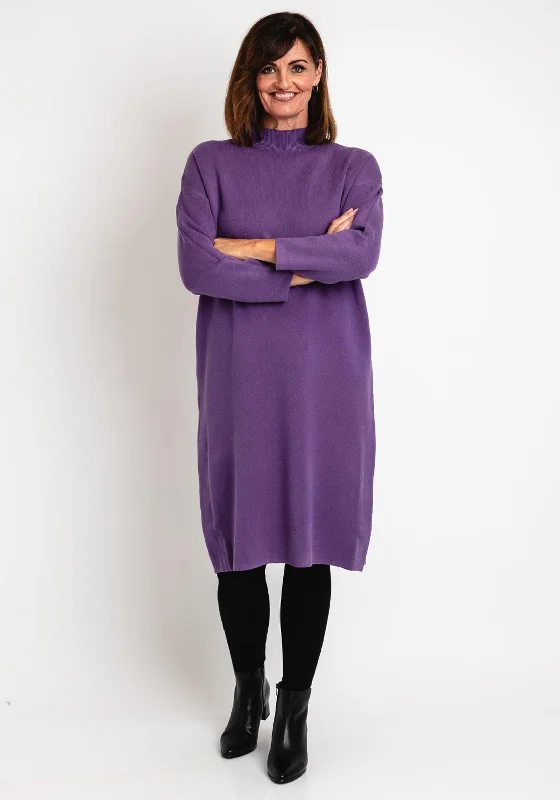Save More with Every Purchase!Serafina Collection Soft Knit Knee Length Jumper Dress, Purple Save More with Every Purchase!Serafina Collection Soft Knit Knee Length Jumper Dress, Purple