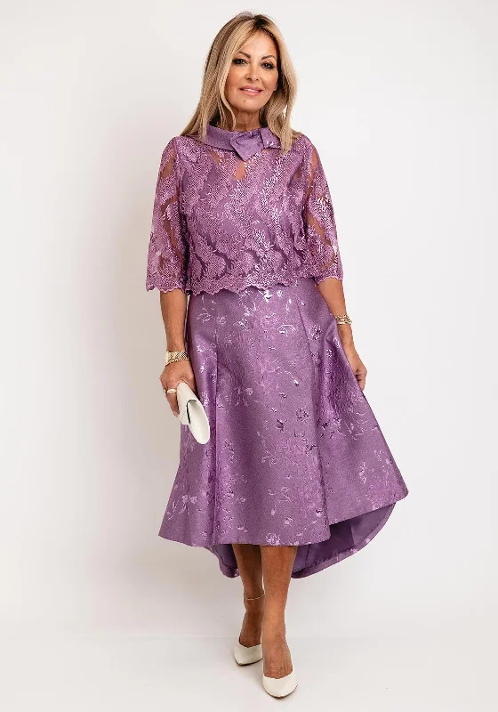 Shop the Hottest Deals!Lizabella Embroidered Bolero Dip Hem Dress, Orchid