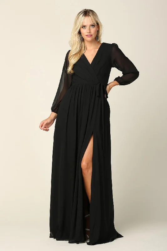 Your Chance to Save is Now!Long Sleeve Mother of the Bride Chiffon Dress Sale