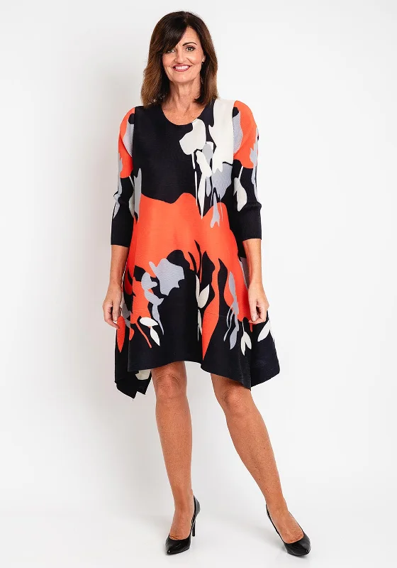 Everything Must Go!Natalia Collection One Size Pleated Print Dress, Multi