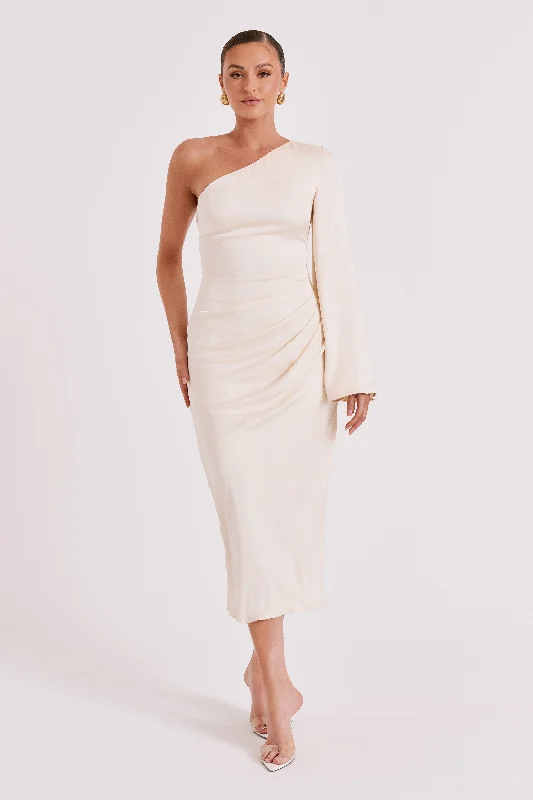 Lowest Prices Guaranteed!Nyomi One Shoulder Maxi Dress - Ivory